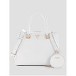 Guess- Alexie Logo Girlfriend Satchel (White Multi) Online