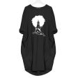 Black Women Print Pocket Dress Hot on Sale