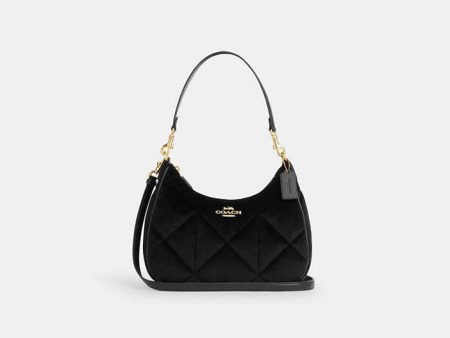 Coach- Teri Hobo With Quilting - Gold Black Online now