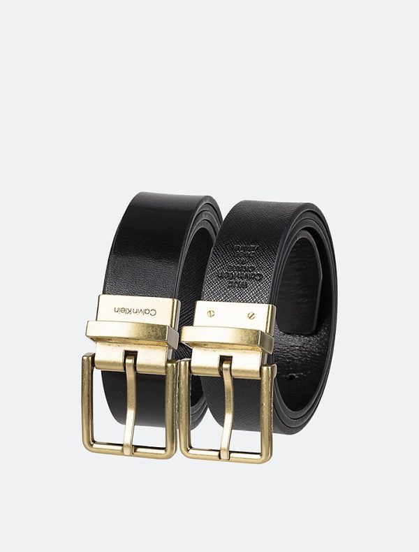 Calvin Klein- Saffiano Leather Reversible Belt Sale