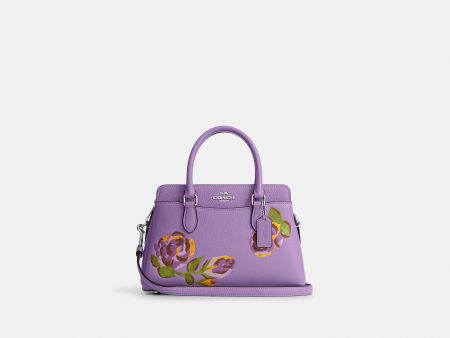 Coach- Mini Darcie Carryall With Rose Print - Silver Iris Multi For Discount