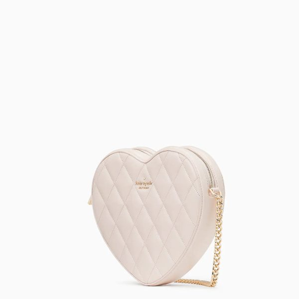 Kate Spade- Love Shack Quilted Heart Crossbody Purse (Light Rosebud) For Cheap