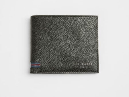 Ted Baker-Striped Leather Bifold With Coin Fashion