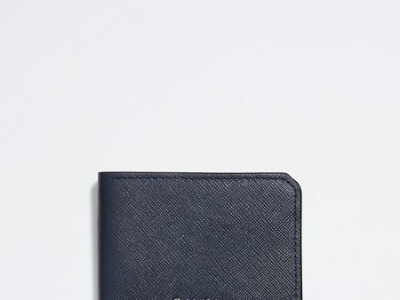 Calvin Klein- Saffiano Leather Slim Bifold Wallet - Dark Sapphire For Discount