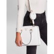 Guess- Alexie Logo Girlfriend Satchel (White Multi) Online