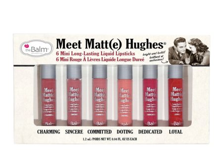 The Balm- Meet Matte Hughes® Vol 1 ® Set of 6 Mini Long-Lasting Liquid Lipsticks For Sale