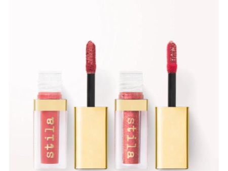 Stilacosmetics- Double Dip Suede Shade & Glitter & Glow Liquid Eye Shadows (Coral Reef) Online