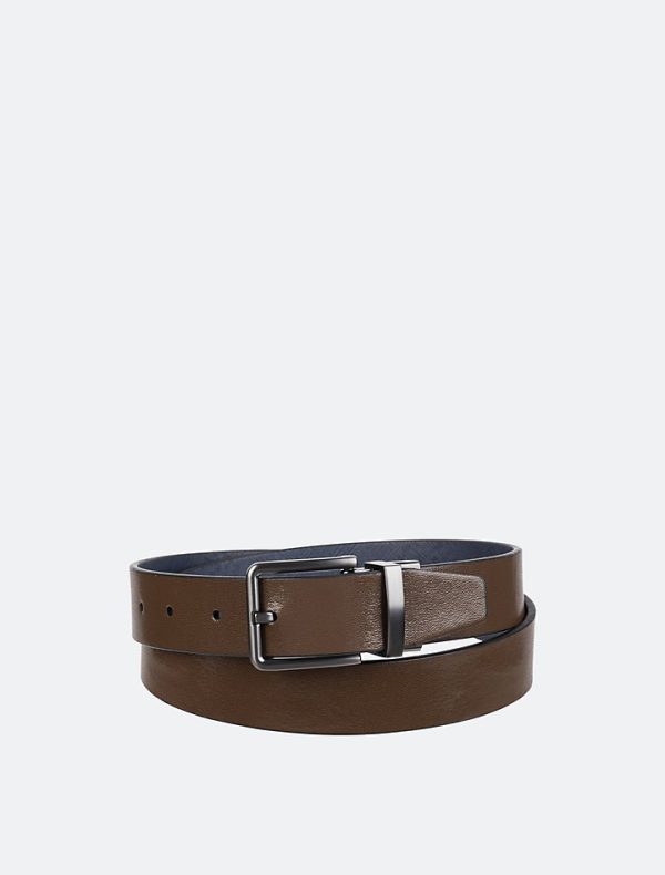 Calvin Klein- Saffiano Leather Reversible Belt Sale