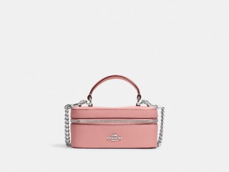 Coach- Train Case Crossbody (Silver Light Pink) Fashion