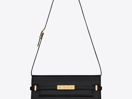 Yves Saint Laurent- MANHATTAN SHOULDER BAG IN BOX SAINT LAURENT LEATHER Hot on Sale