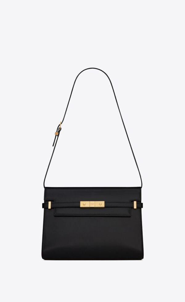 Yves Saint Laurent- MANHATTAN SHOULDER BAG IN BOX SAINT LAURENT LEATHER Hot on Sale