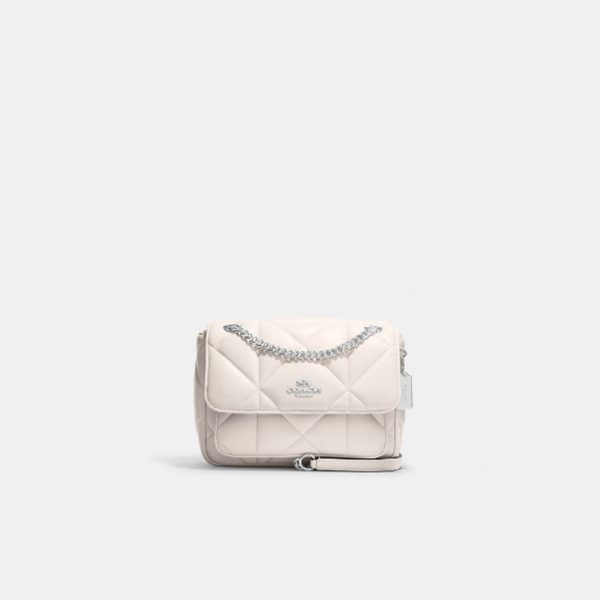 Coach- Klare Crossbody 25 With Puffy Diamond Quilting (Silver Chalk) Online Sale