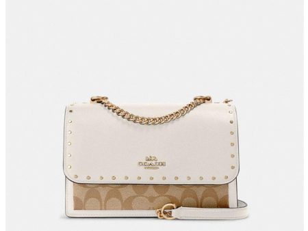 Coach- Im Light Khaki Multi Klare Crossbody In Signature Canvas With Rivets Supply