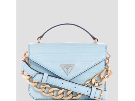 Guess- Retour Mini Top Handle Crossbody (Powder Blue) on Sale