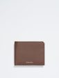 Calvin Klein- Saffiano Leather Coin Pouch Bifold Wallet - Brown Powder Online Hot Sale