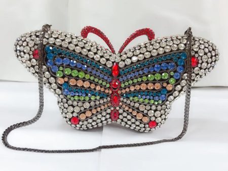 Butterfly Crystal Bag Clutch Purse For Sale