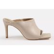 Missguided- Cream Toe Post High Cut Quilted Sole Mules Cheap