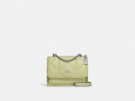 Coach- Mini Klare Crossbody With Puffy Diamond Quilting (Silver Pale Lime) on Sale