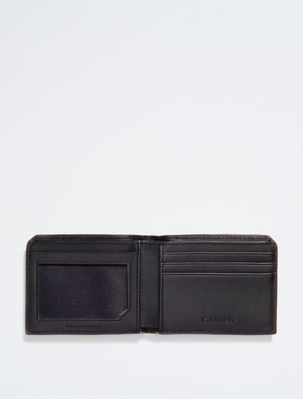 Calvin Klein- Saffiano Leather Slim Bifold Wallet - Brown Powder For Cheap