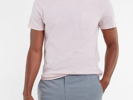 Express- Solid Slub Crew Neck Pocket T-Shirt For Discount