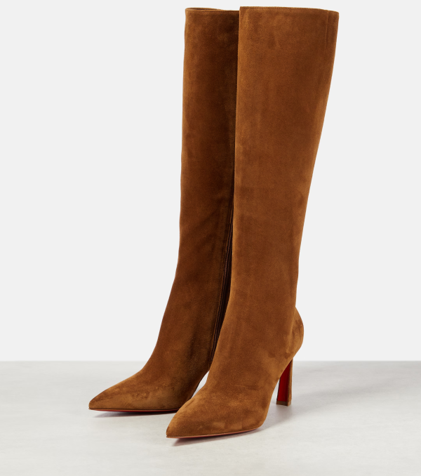 Christian Louboutin Suede Knee-High Boots Fashion