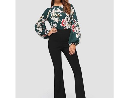 Romwe- High Waist Flare Pants For Discount