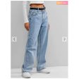 Zaful- High Waist Wide Leg Jeans - Light Blue Discount