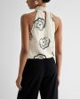 Express- Embroidered Lace Halter Neck Top - Swan 121 Online Hot Sale