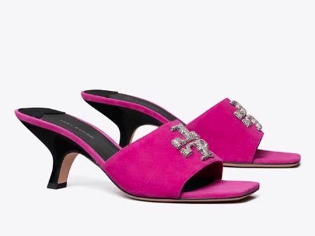 Tory Burch- Eleanor Pave Mule Sandal - Fuchsia For Sale