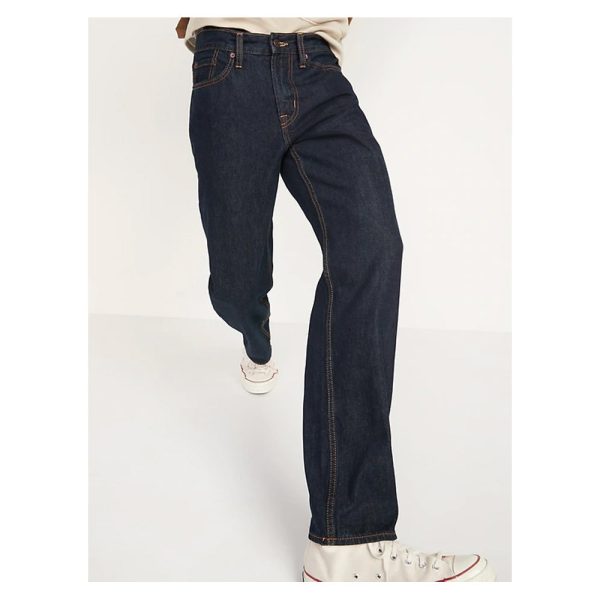 Old Navy- Rinse Loose Rigid Jeans For Men Fashion