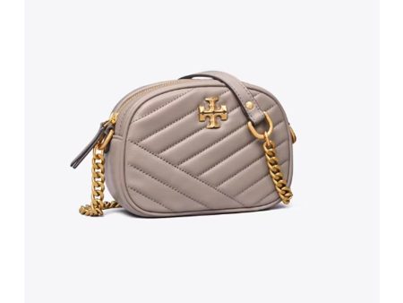 Tory Burch- Small Kira Chevron Camera Bag (Gray Heron) Supply