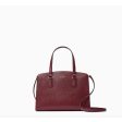 Kate Spade- Perry Leather Medium Satchel (Deep Berry) Online now