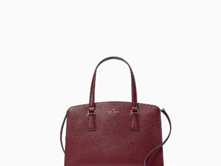 Kate Spade- Perry Leather Medium Satchel (Deep Berry) Online now