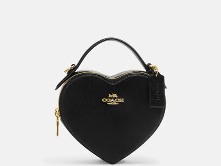 Coach- Heart Crossbody - Gold Black Online Hot Sale