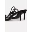 Missguided- Black Faux Suede Tie Up Mid Heel Sandals For Discount