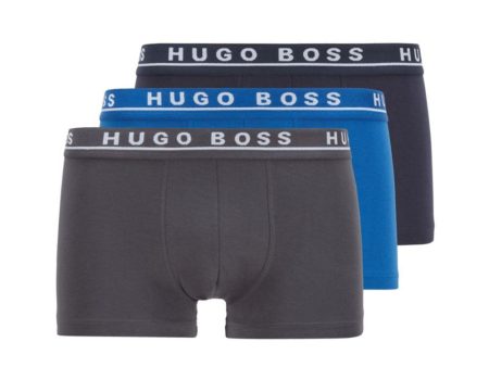 Hugo Boss- Triple pack of trunks in stretch cotton on Sale