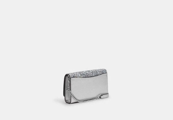 Coach- Flap Crossbody - Silver Silver For Discount