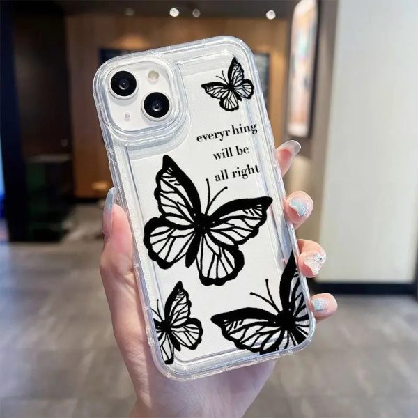 Butterfly Transparent Phone Case For iPhones For Sale