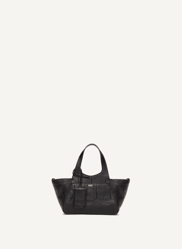 DKNY- The Croc Mini Effortless Tote - Black Cheap