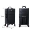 Trolley Makeup Organizer 
Aluminum Rolling Case 4 in 1 
Cosmetic Case Hairdresser Cosmetic Makeup box Fashion