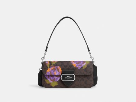 Coach- Morgan Shoulder Bag In Signature Canvas With Rose Print - Silver Brown Iris Multi Online