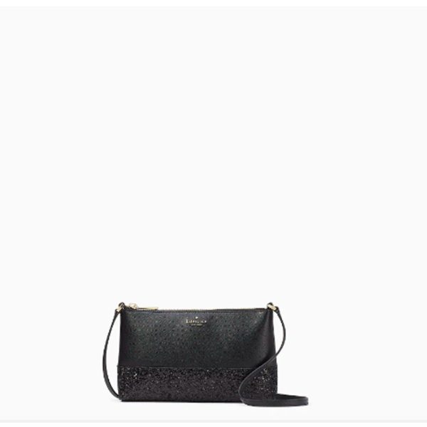 Kate Spade- Flash Glitter Crossbody (Black) Sale