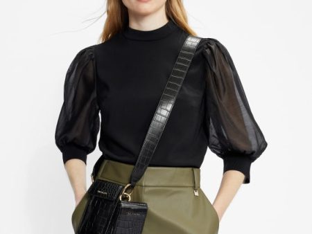 Ted Baker-Organza oversized sleeve top Discount