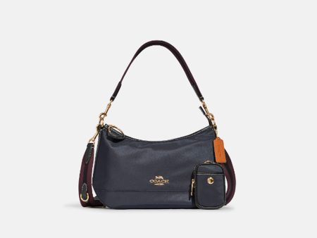 Coach- Ellis Shoulder Bag (Gold Black Multi) on Sale