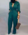 Chicme- Solid Buttoned Pocket Casual Jumpsuit (GREEN) Online