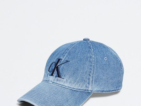 Calvin Klein- Denim Monogram Logo Cap - New Blue Cheap