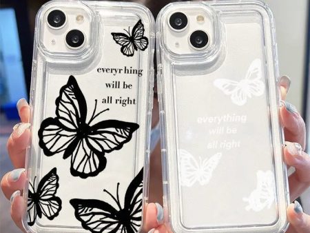 Butterfly Transparent Phone Case For iPhones For Sale