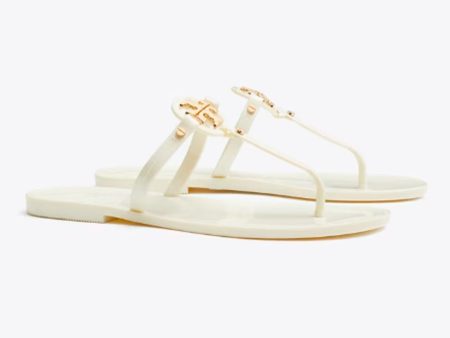 Tory Burch- Mini Miller Jelly Thong Sandal - Ivory on Sale