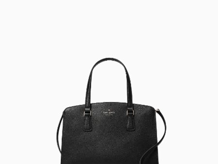 Kate Spade- Perry Leather Medium Satchel (Black) For Cheap