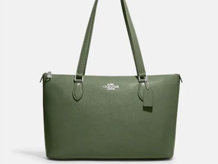 Coach- Gallery Tote - Silver Dark Sage Discount